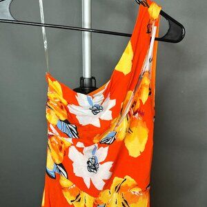 Orange Floral Jumpsuit